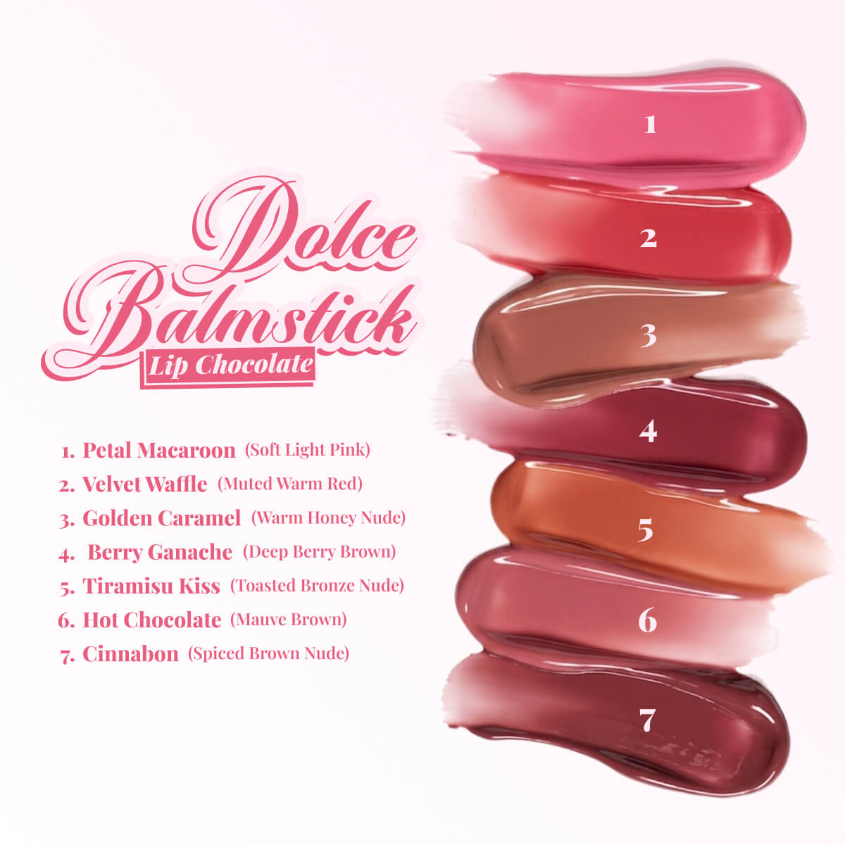 Dolce Balmstick Lip Chocolate 01 – Petal Macaroon | 4.5g